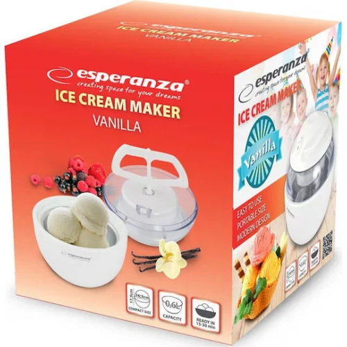 Esperanza Vanilla Παγωτομηχανή 600ml ΛευκήΚωδικός: EKI001