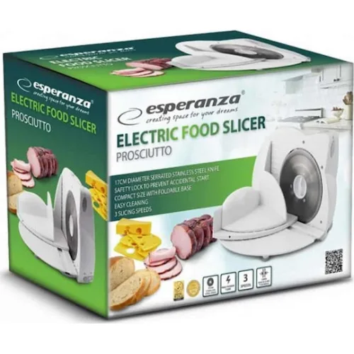Esperanza Prosciutto Κόφτης Αλλαντικών 150W ΛευκόςΚωδικός: EKM017W