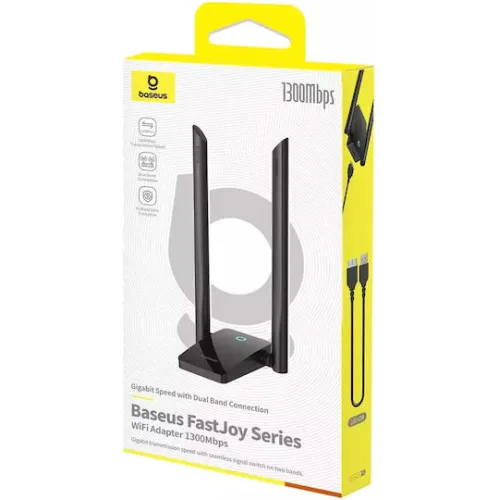 Baseus Fastjoy Αντάπτορας Δικτύου USB με Ασύρματη Σύνδεση Wi-Fi 1800Mbps
