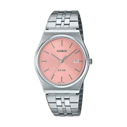 Casio Collection Ανδρικό Ρολόι 35mm Μπαταρίας με Ασημί Μεταλλικό Μπρασελέ