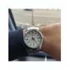 Casio Ανδρικό Ρολόι 38.5mm Μπαταρίας με Ασημί Μεταλλικό Μπρασελέ