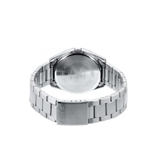 Casio Ανδρικό Ρολόι 38.5mm Μπαταρίας με Ασημί Μεταλλικό Μπρασελέ