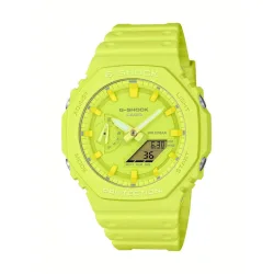 Casio G-shock Αναλογικό/Ψηφιακό Ανδρικό Ρολόι 44.5mm Χρονογράφος Μπαταρίας με Κίτρινο Καουτσούκ Λουράκι