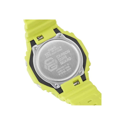 Casio G-shock Αναλογικό/Ψηφιακό Ανδρικό Ρολόι 44.5mm Χρονογράφος Μπαταρίας με Κίτρινο Καουτσούκ Λουράκι