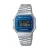 Casio Vintage Iconic Ψηφιακό Ανδρικό Ρολόι 36mm Αυτόματο με Ασημί Μεταλλικό Μπρασελέ