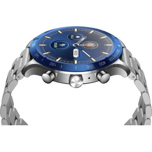 Riversong Motive 9 Max Smartwatch με Παλμογράφο (Ασημί)