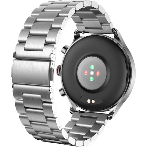 Riversong Motive 9 Max Smartwatch με Παλμογράφο (Ασημί)