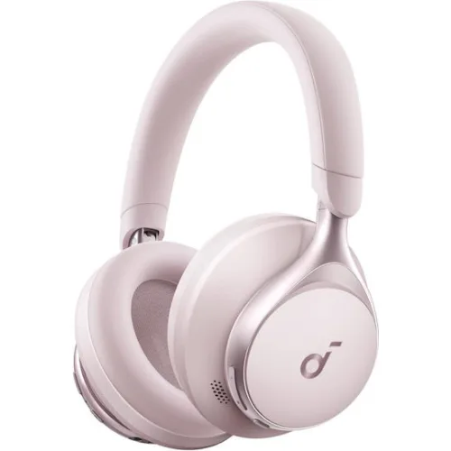 Anker Space One Ασύρματα / Ενσύρματα Over Ear Ακουστικά με 55 ώρες Λειτουργίας Ροζ