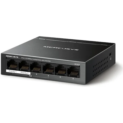 Mercusys MS106LP v1 Unmanaged L2 PoE+ Switch με 6 Θύρες Ethernet