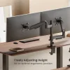 Powertech Βάση Γραφείου για 2 Οθόνες έως 32" με Βραχίονα (PT-1628)