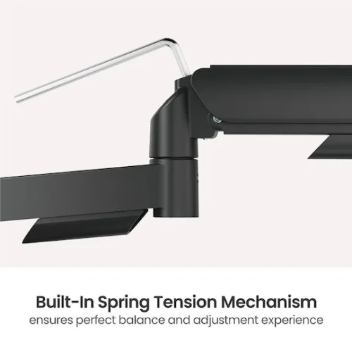 Powertech Βάση Γραφείου για 2 Οθόνες έως 32" με Βραχίονα (PT-1628)