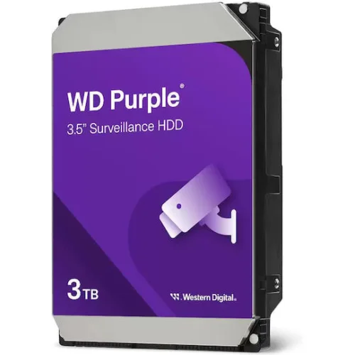 Western Digital 3TB HDD Σκληρός Δίσκος 3.5" SATA III 5400rpm με 128MB Cache για Καταγραφικό WD34PURZ