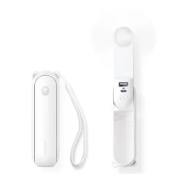 JisuLife Plus Portable Ανεμιστηράκι Χειρός USB Επαναφορτιζόμενο 4500mAh 2W Λευκό