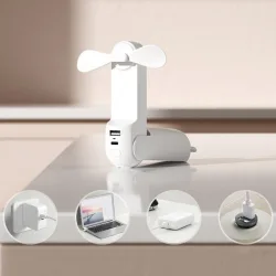 JisuLife Plus Portable Ανεμιστηράκι Χειρός USB Επαναφορτιζόμενο 4500mAh 2W Λευκό