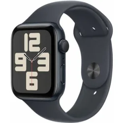 Apple Watch SE 2024 Aluminium 44mm Αδιάβροχο με Παλμογράφο (Midnight με Midnight Sport Band - S/M)