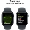 Apple Watch SE 2024 Aluminium 44mm Αδιάβροχο με Παλμογράφο (Midnight με Midnight Sport Band - S/M)