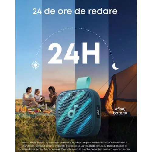 Anker Boom Go 3i Αδιάβροχο Ηχείο Bluetooth 15W με Διάρκεια Μπαταρίας έως 24 ώρες Μπλε