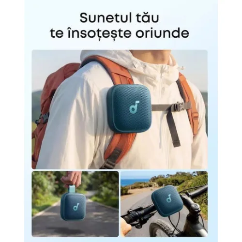 Anker Boom Go 3i Αδιάβροχο Ηχείο Bluetooth 15W με Διάρκεια Μπαταρίας έως 24 ώρες Μπλε