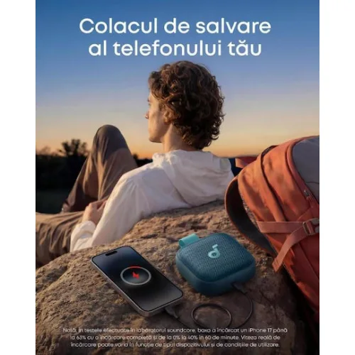 Anker Boom Go 3i Αδιάβροχο Ηχείο Bluetooth 15W με Διάρκεια Μπαταρίας έως 24 ώρες Μπλε