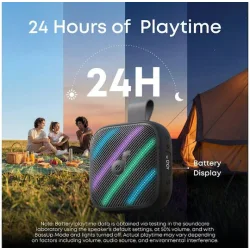 Anker Boom Go 3i Αδιάβροχο Ηχείο Bluetooth 15W με Διάρκεια Μπαταρίας έως 24 ώρες Μαύρο