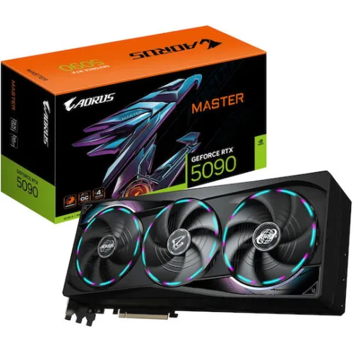 Gigabyte GeForce RTX 5090 32GB GDDR7 Aorus Master Κάρτα ΓραφικώνΚωδικός: GV-N5090AORUS M-32GD