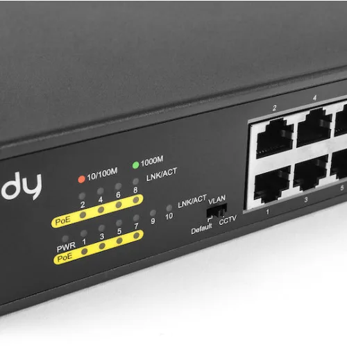 Cudy GS1010P v2 Unmanaged L2 PoE+ Switch με 8 Θύρες Ethernet