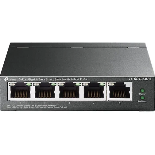 TP-LINK TL-SG105MPE v2 Unmanaged L2 PoE+ Switch με 5 Θύρες Ethernet