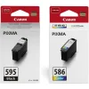 Canon PG-595 / CL-586 Γνήσιο Photo Value Pack με 2 Μελάνια Εκτυπωτή InkJet Μαύρο / Πολλαπλό (Color) (7171C004)