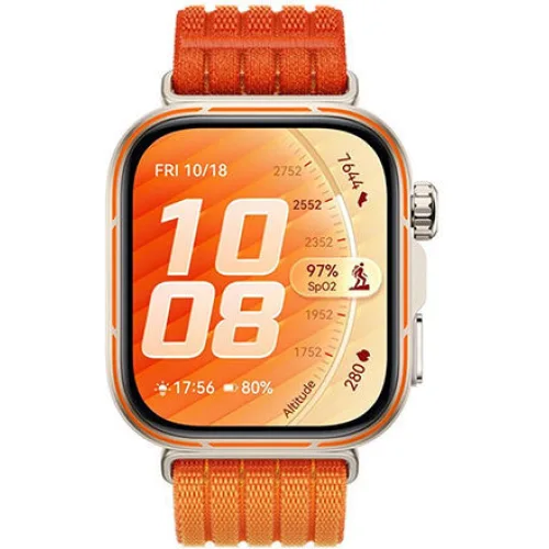 Huawei Watch Fit 5 Pro Titanium 44mm Αδιάβροχο με Παλμογράφο (Πορτοκαλί)