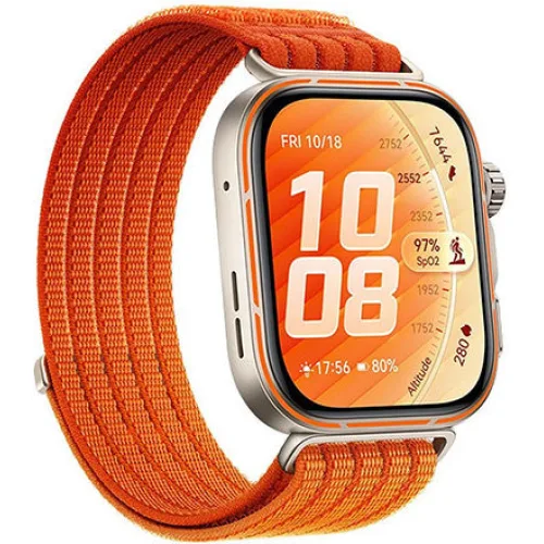 Huawei Watch Fit 5 Pro Titanium 44mm Αδιάβροχο με Παλμογράφο (Πορτοκαλί)