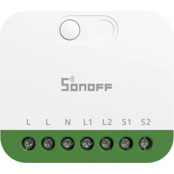 SONOFF smart διακόπτης MINI DUO, 2 κανάλια, WiFi, συμβατός με Matter, 16A, λευκός