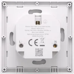 SONOFF smart επιτοίχια πρίζα ρεύματος WS01TPF-E, WiFi, Matter, 16A/4000W, λευκή