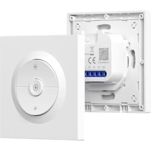 Sonoff Διακόπτης Dimmer με Πλαίσιο LED Μπουτόν 400W σε Λευκό Χρώμα