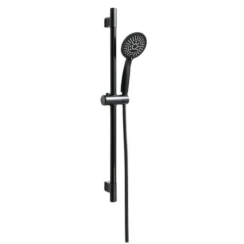 BORMANN BTW9024 Βέργα Ντουζ Μαύρη,70cm,Σετ με Τηλέφωνο