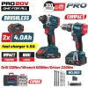 BORMANN Pro BBP5465X44T2CA Σετ Compact Brushless Κρουστικό Δραπανοκατσάβιδο & Μπουλονόκλειδο 2σε1