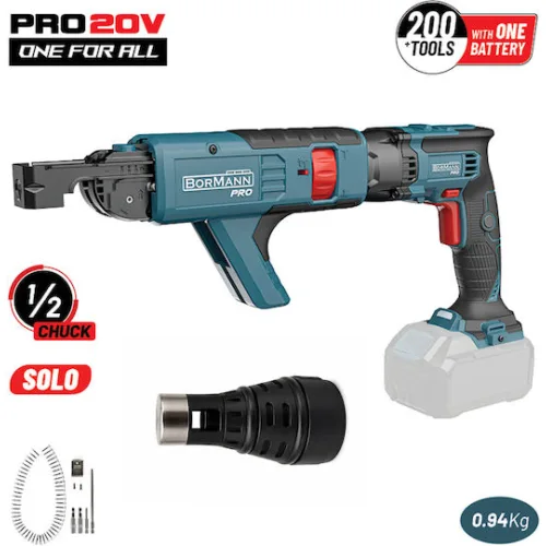 BORMANN Pro BBP5155 Κατσάβιδι Γυψοσανίδας Μπαταρίας 20V, Li-Ion, 0-4000rpm, SOLO