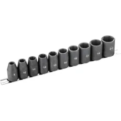 BORMANN Pro BHT7703 Σετ Καρυδάκια Αέρος 1/2'' , 8,10,11,1213,14,15,17,19,21mm, 10τεμ