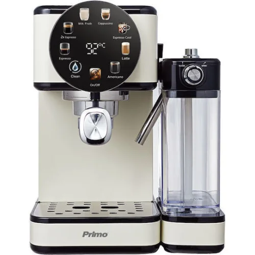 Μηχανή Espresso+Milk frother PREM-40577 Primo 3σε1 Hot&Cold 20Bar Digital Ιβουάρ