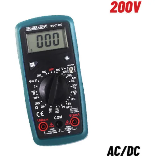 BORMANN BDC1000 Πολύμετρο Ψηφιακό AC/DC 200V