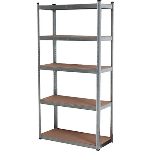 BORMANN Elite BSR2100 Ραφιέρα Γαλβανιζέ με 5 Ράφια MDF Μ100xΠ45xΥ190cm, 175Kg/ΡΑΦΙ