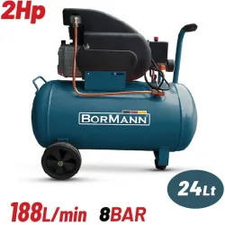 Bormann BAT5002 Μονοφασικό Κομπρεσέρ Αέρος με Ισχύ 2hp και Αεροφυλάκιο 24ltΚωδικός: 042389