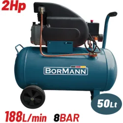 Bormann Bat5012 Μονοφασικό Κομπρεσέρ Αέρος 93dB με Ισχύ 2hp και Αεροφυλάκιο 50ltΚωδικός: 042396