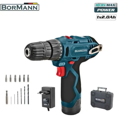 BORMANN BCD2010 Δραπανοκατσάβιδο Μπαταρίας 10.8V, Li-Ion,Βαλίτσα με Εξαρτήματα