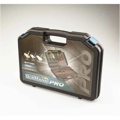 BORMANN Pro BHT1390 Σετ Τρυπάνια,Μύτες,Ποτηροτρύπανα & Καρυδάκια 246τεμ