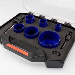 Bimetal Hole Saw Set Wood Plastic Metal Bormann Bht1410 8 PiecesΚωδικός: 028376
