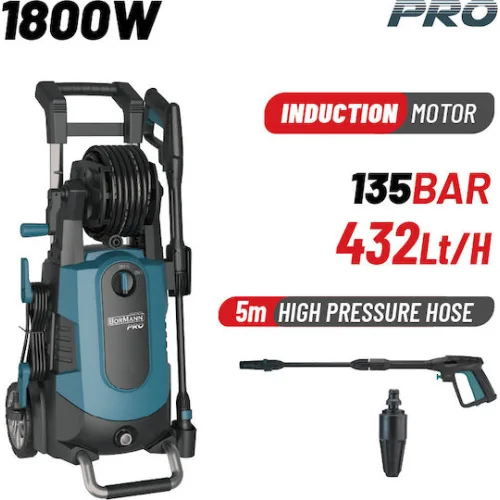 BORMANN Pro BPW4300 Πλυστικό Υψηλής Πίεσης 1800W, 135Bar, 432Lt/h