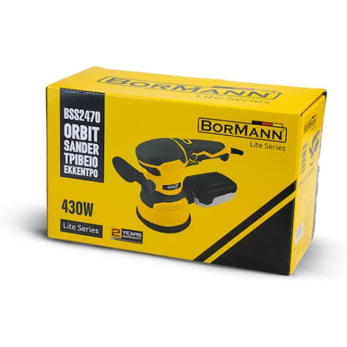 Bormann BSS2470 Έκκεντρο Τριβείο 125mm Ρεύματος 430W με Ρύθμιση Ταχύτητας και με Σύστημα Αναρρόφησης