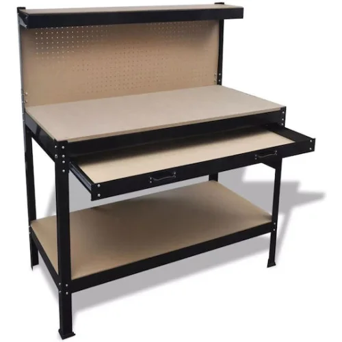 Bormann BWB1200 Πάγκος Εργασίας 120x60x155cm με Πλάτη και 2 Συρτάρια 011811