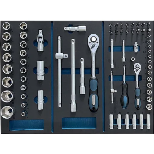 BORMANN Pro BWR7600SET Εργαλειοφορέας 6 Συρτάρια Πλαϊνό Ντουλάπι Και 120 Εργαλεία Cr-V