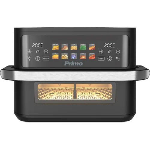 Primo PRAF-40530 Air Fryer με Διπλό Αποσπώμενο Κάδο 11lt Μαύρο
